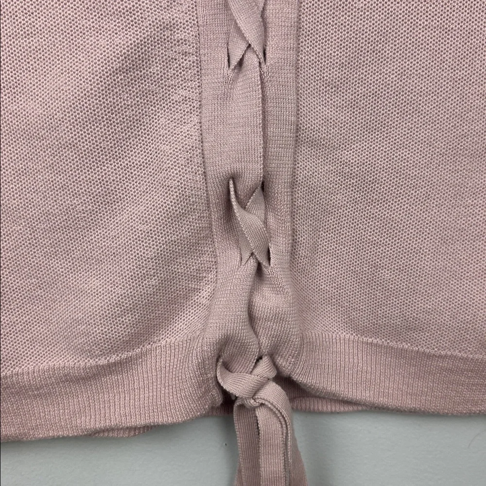Lululemon Tied To You Sweater Misty Pink Merino Wool Balletcore Sz 8